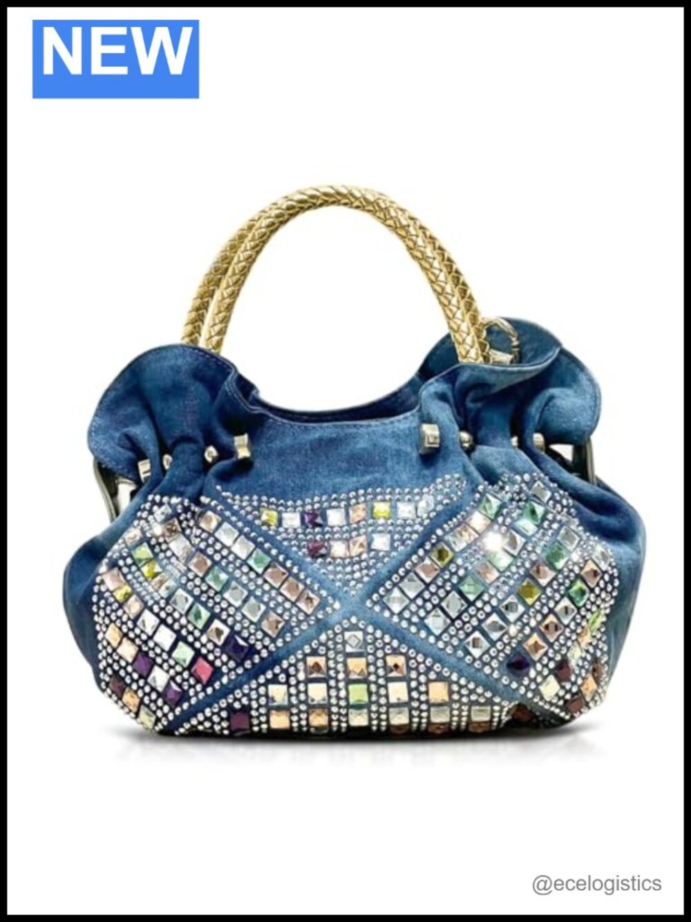 Denim Tote Bag for Women Shoulder Handbag Soft Vintage Travel Shopping